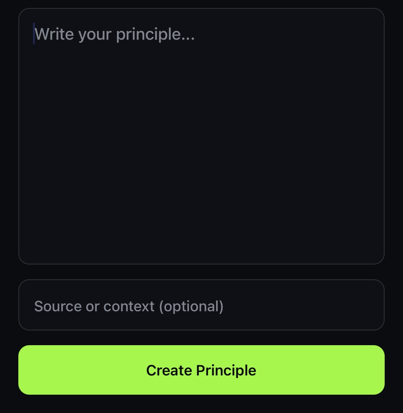 Capture principles that stick interface